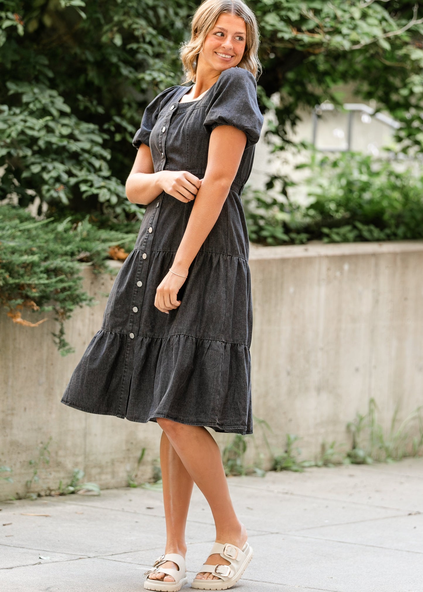 Elton Square Neck Dress - FINAL SALE