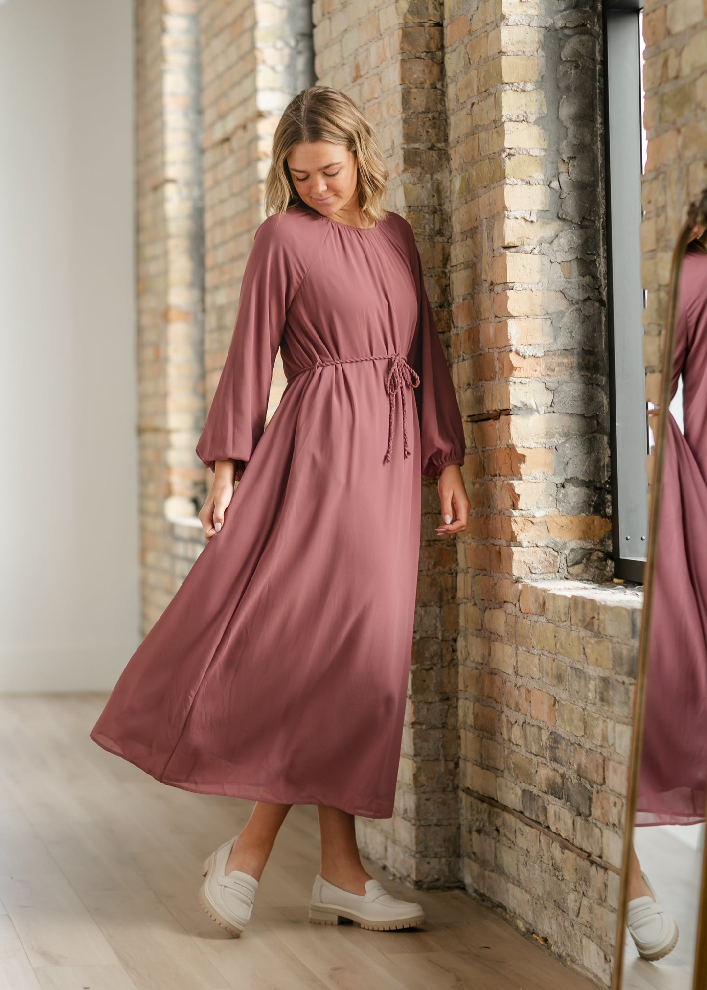 Ember Solid Beaded Trim Maxi Dress - FINAL SALE