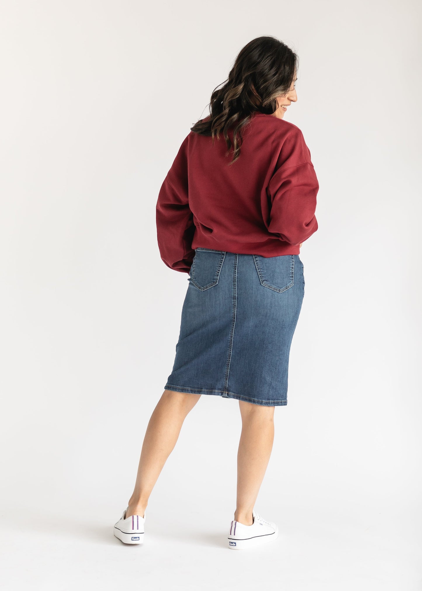 Embroidered Love Mom Crewneck Sweatshirt - FINAL SALE