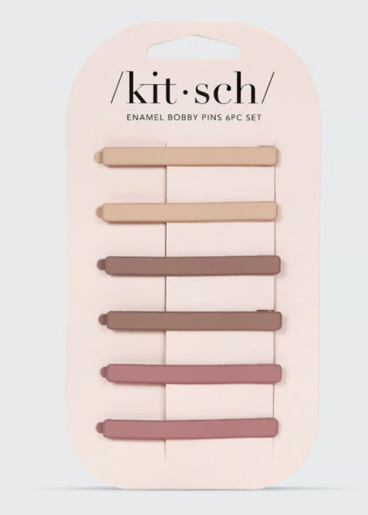 Enamel Bobby Pins 6pc Set