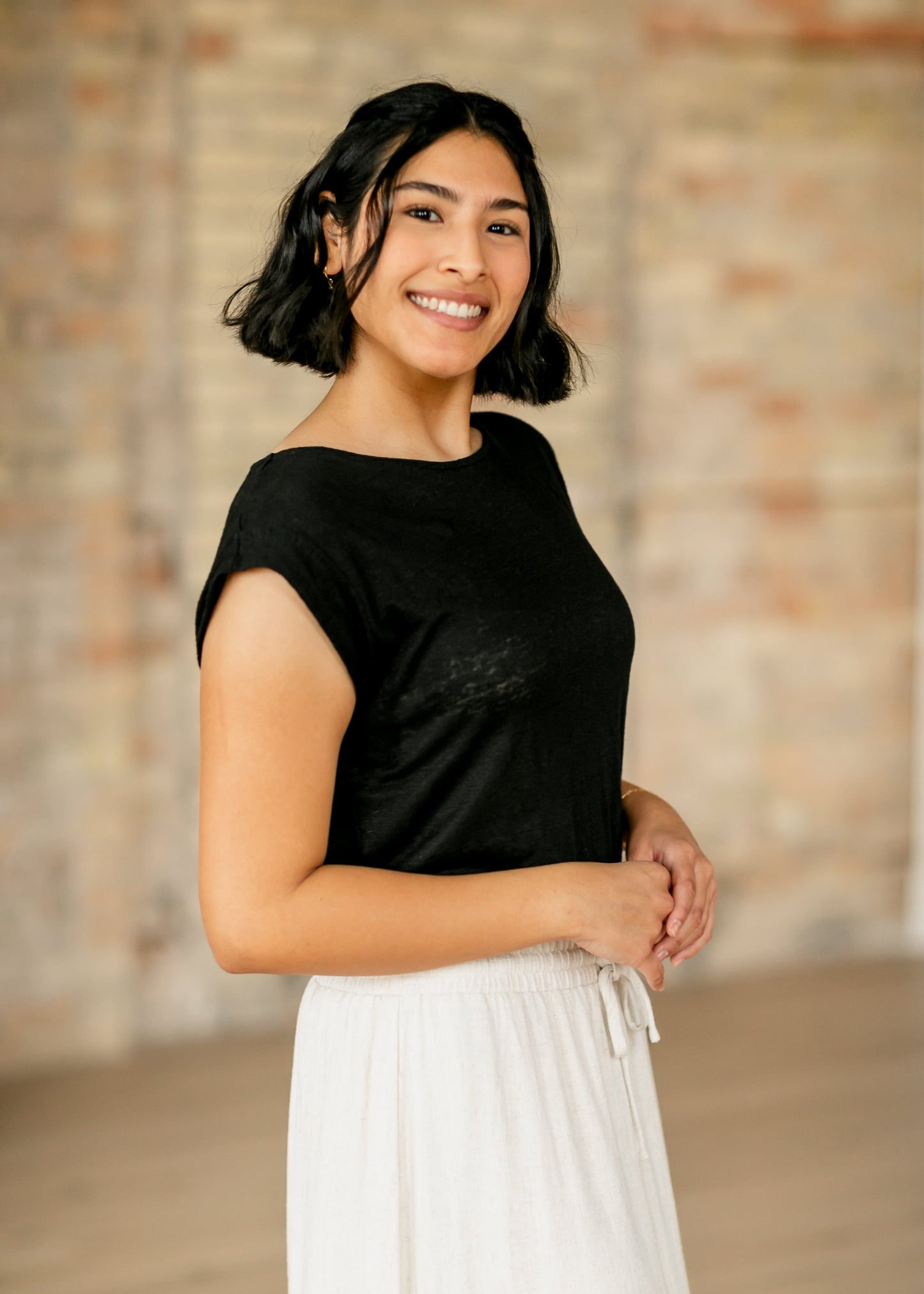 Essential Slub Cotton Cap Sleeve Top - FINAL SALE