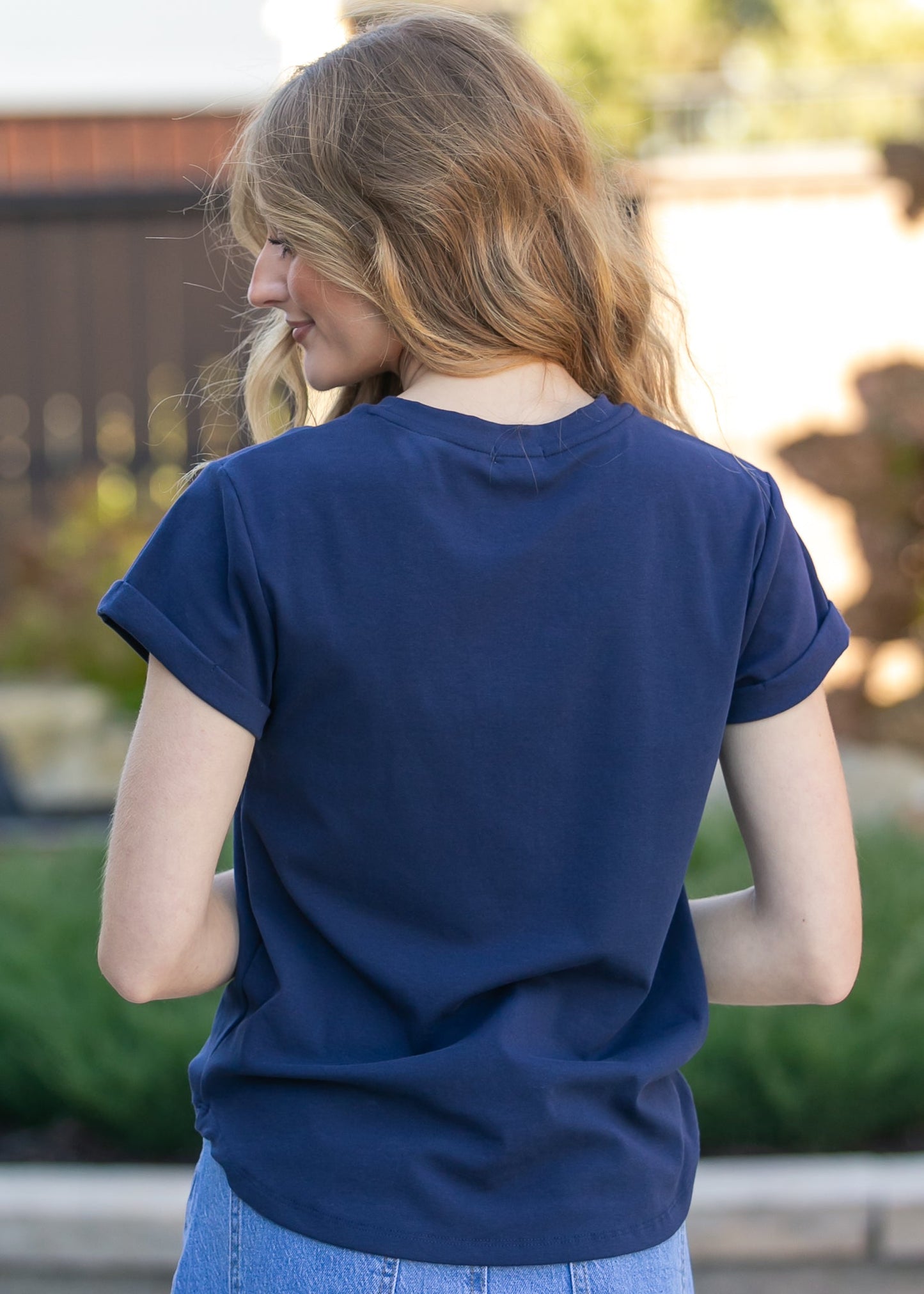 Essential Navy Short Sleeve Basic T-shirt