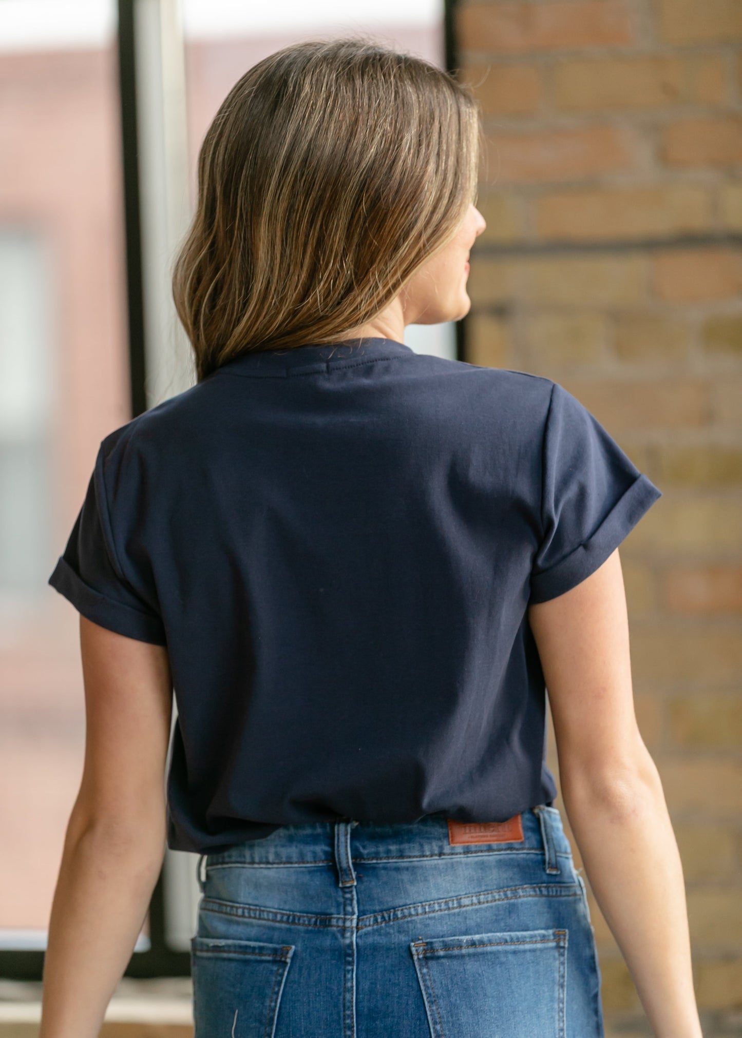 Essential Navy Short Sleeve Basic T-shirt