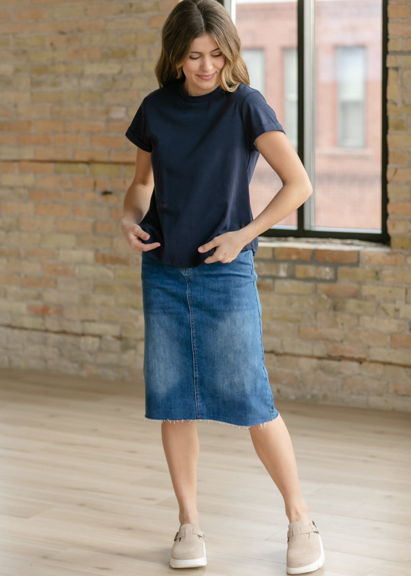 Essential Navy Short Sleeve Basic T-shirt