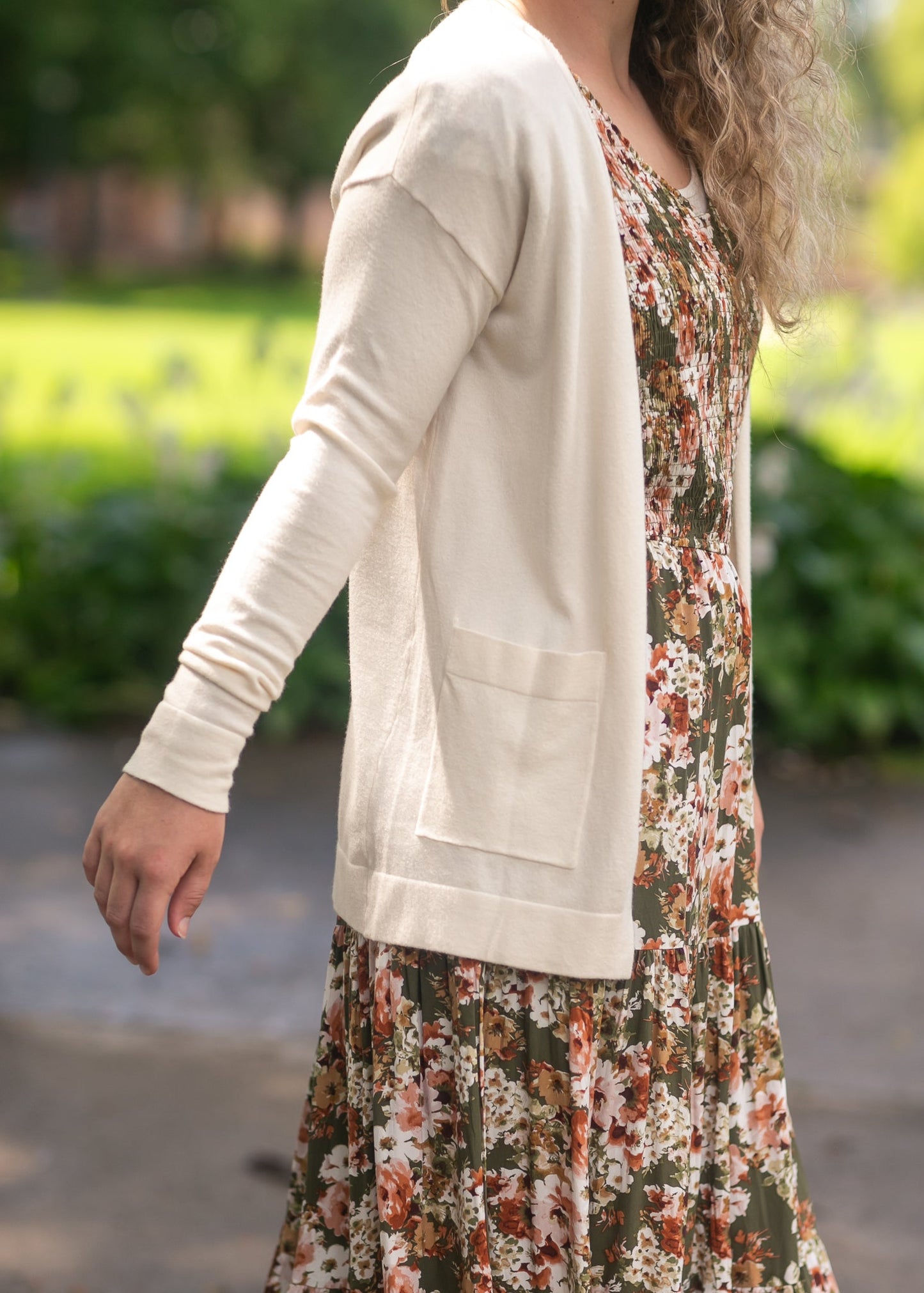 Essential Cream Soft Cardigan 27"