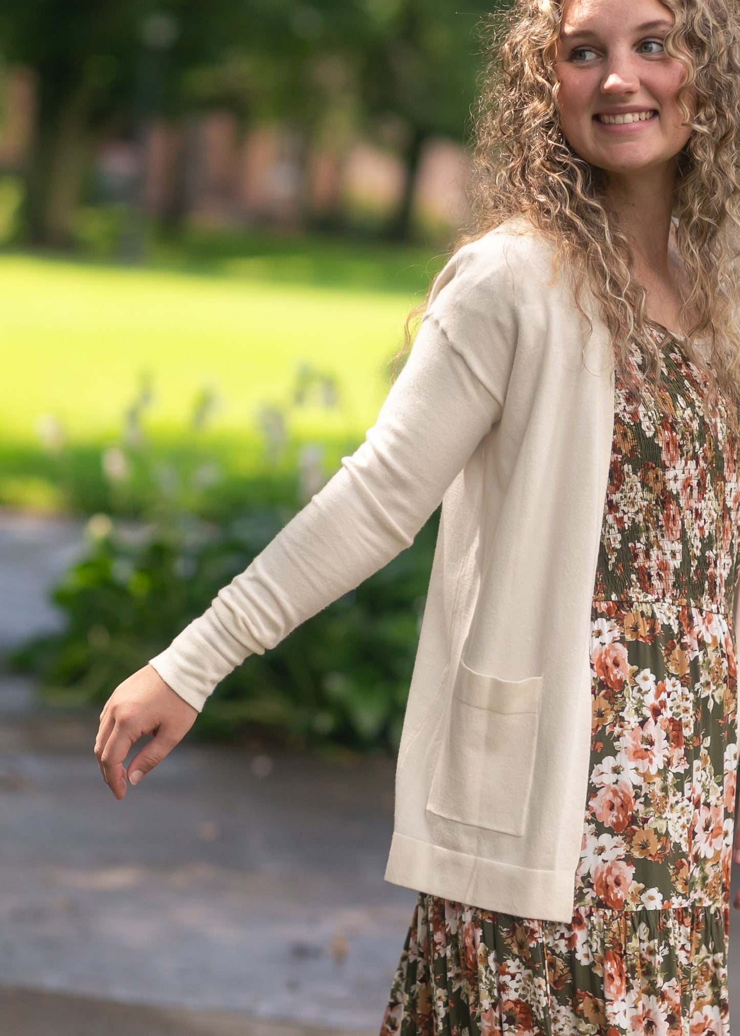 Essential Cream Soft Cardigan 27"