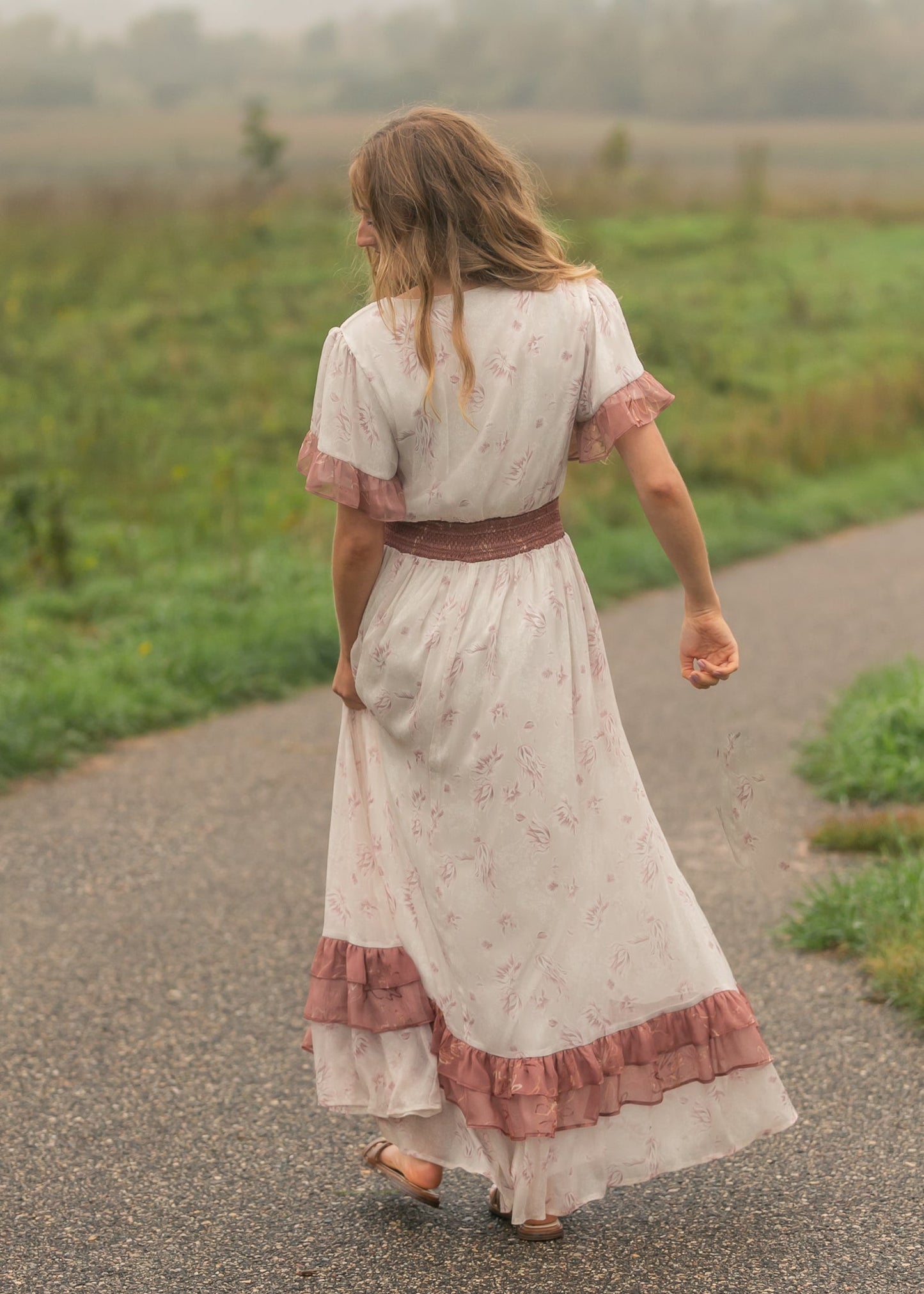 Estelle Pink Floral Maxi Dress