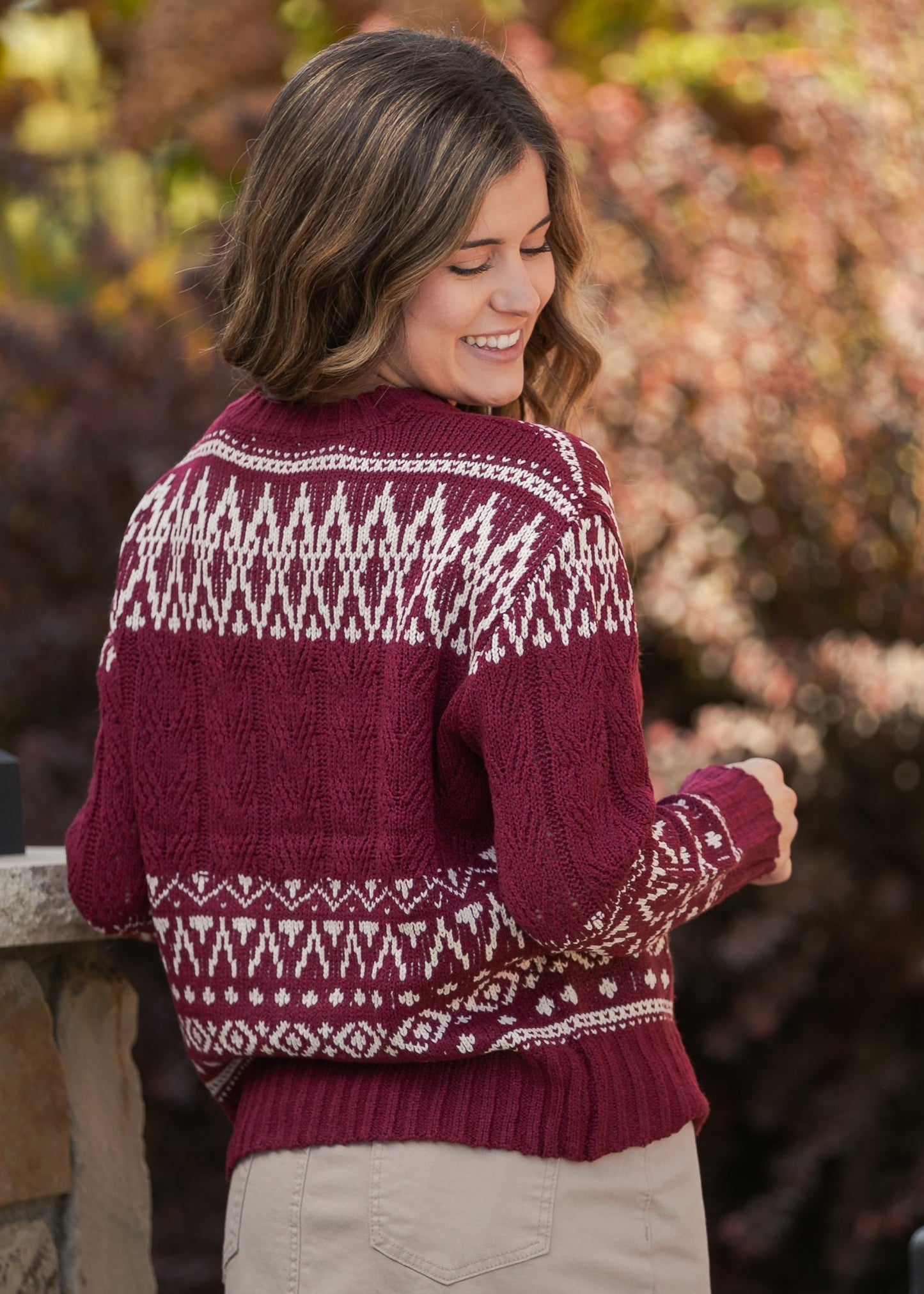 Fair Isle Cable Knit Sweater - FINAL SALE