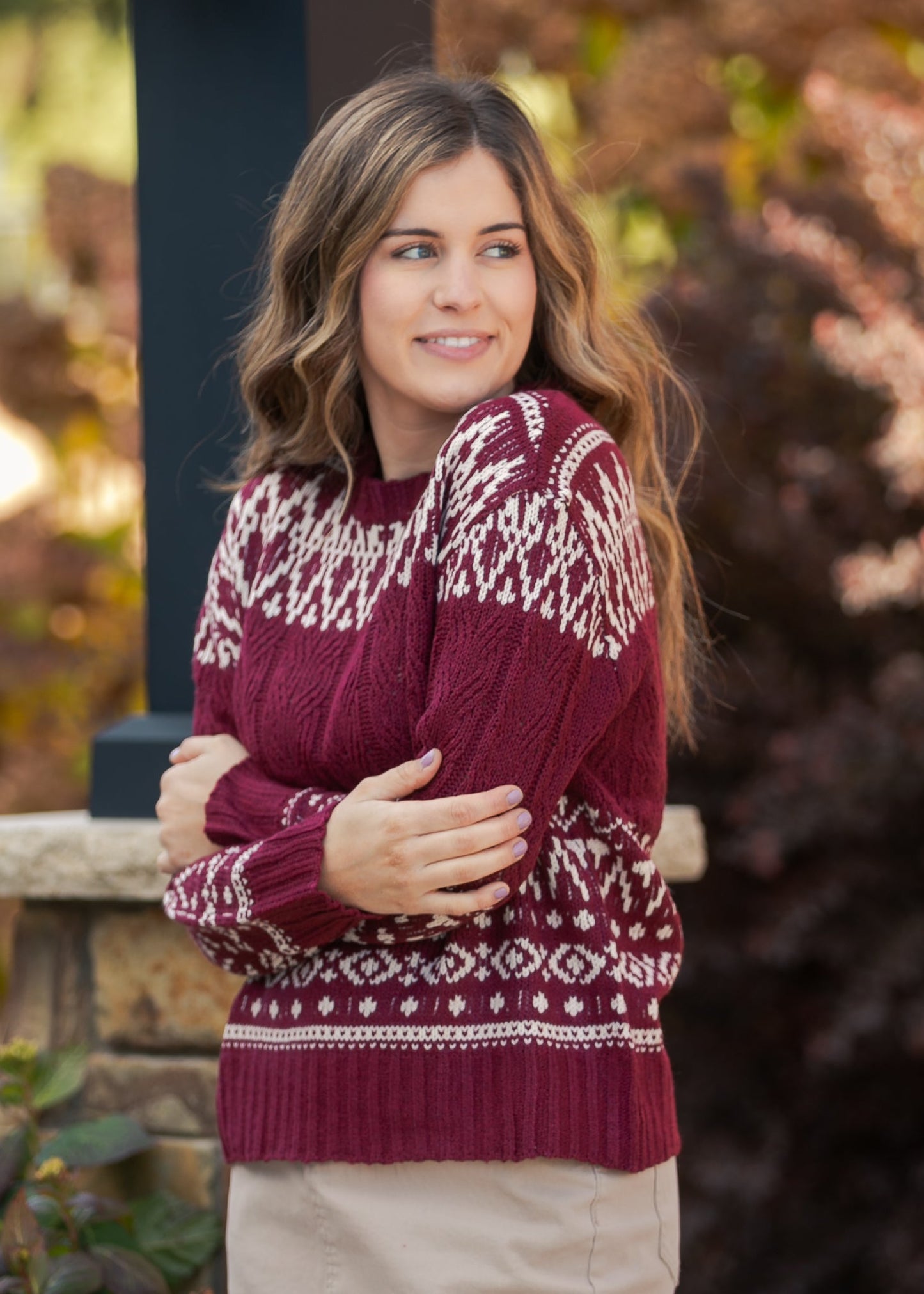Fair Isle Cable Knit Sweater - FINAL SALE