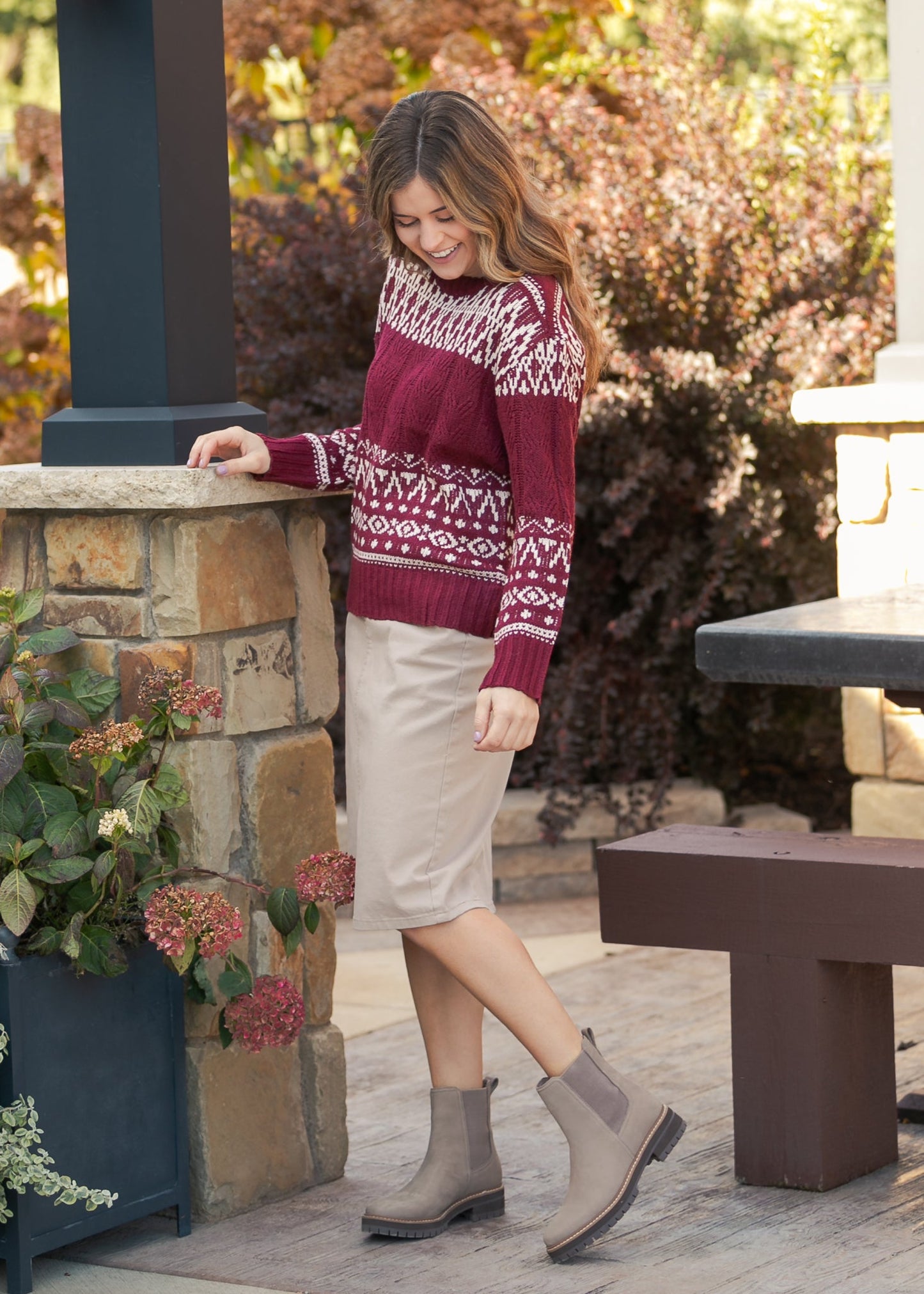 Fair Isle Cable Knit Sweater - FINAL SALE