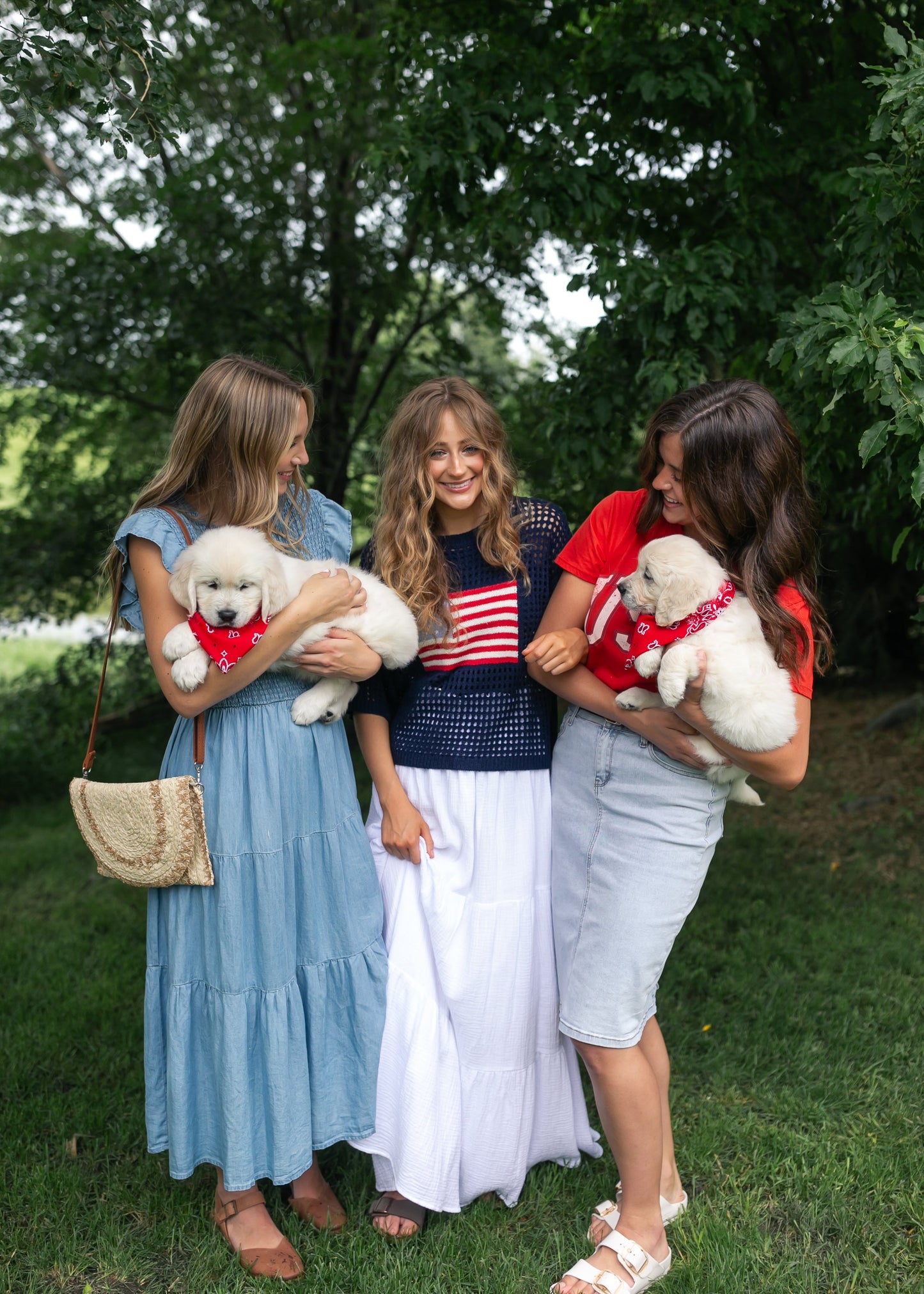 Flag Print Crochet Sweater Top - FINAL SALE