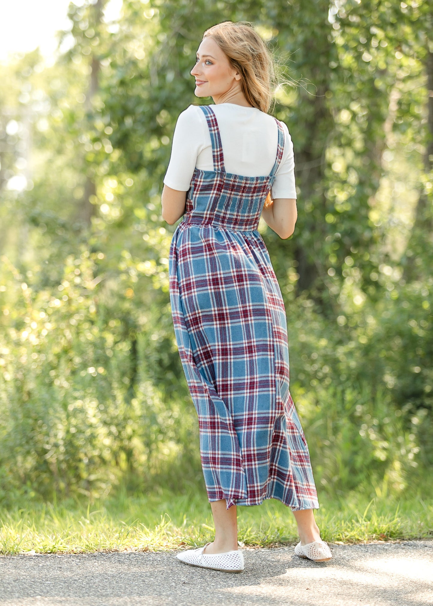 Flannel Cure Milkmaid Midi Dress - FINAL SALE