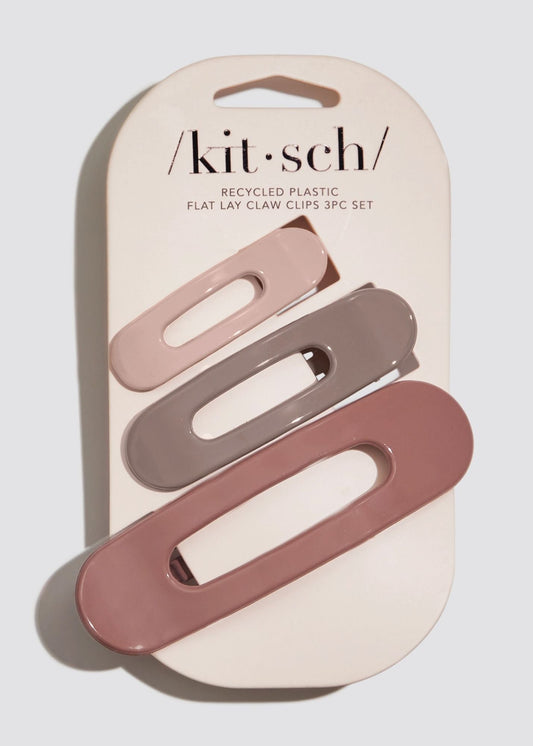 Kitsch™ Flat Lay Claw Clip 3pc Flat Ultra Glossy