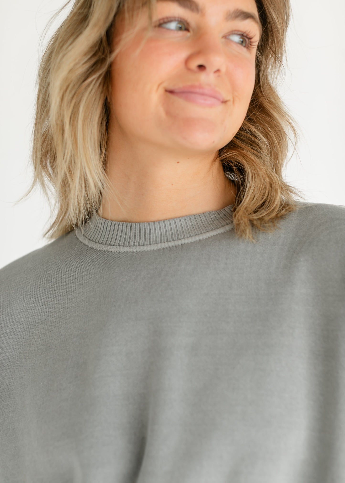 Fleece Oversized Crewneck Sweatshirt - FINAL SALE