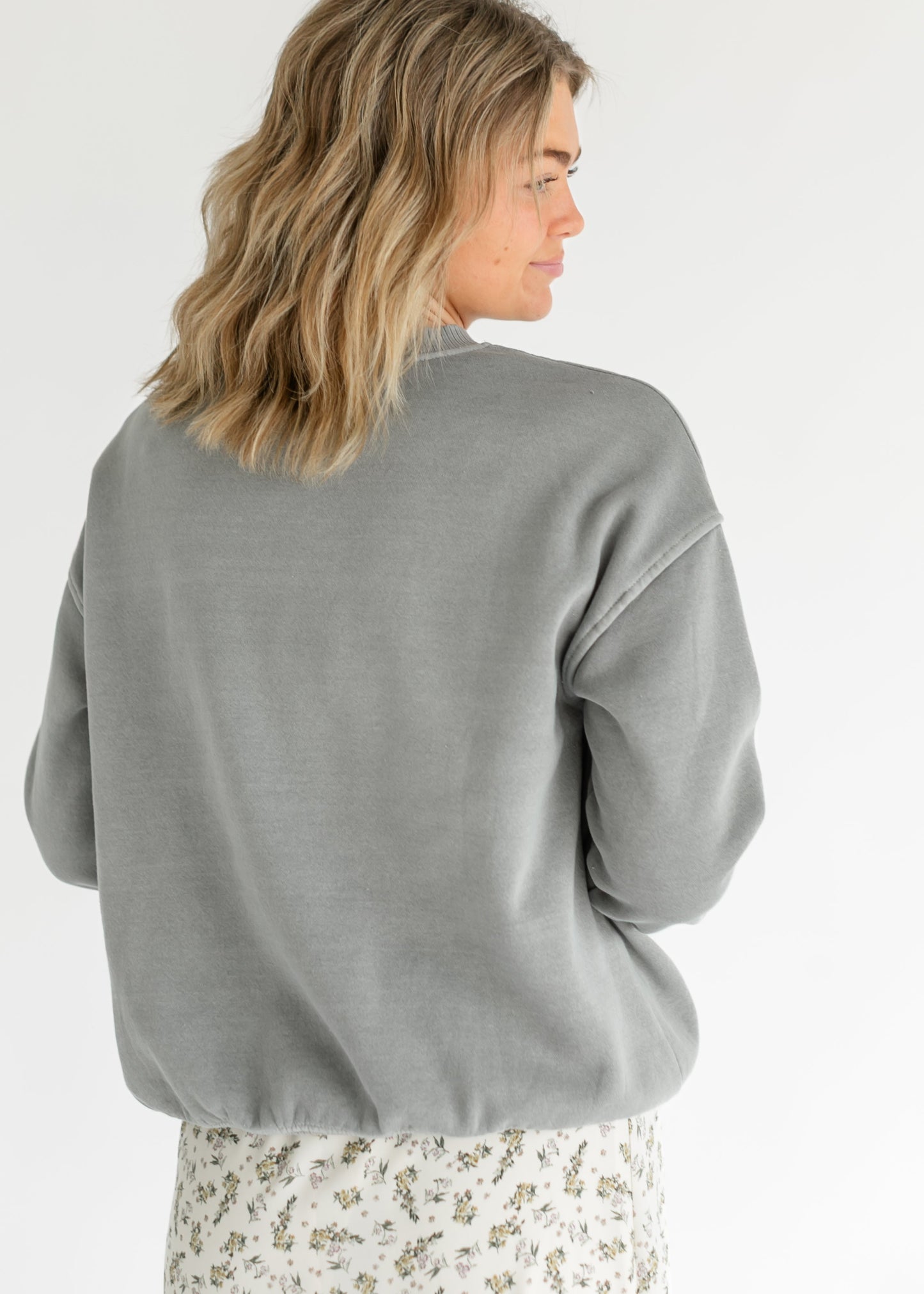 Fleece Oversized Crewneck Sweatshirt - FINAL SALE