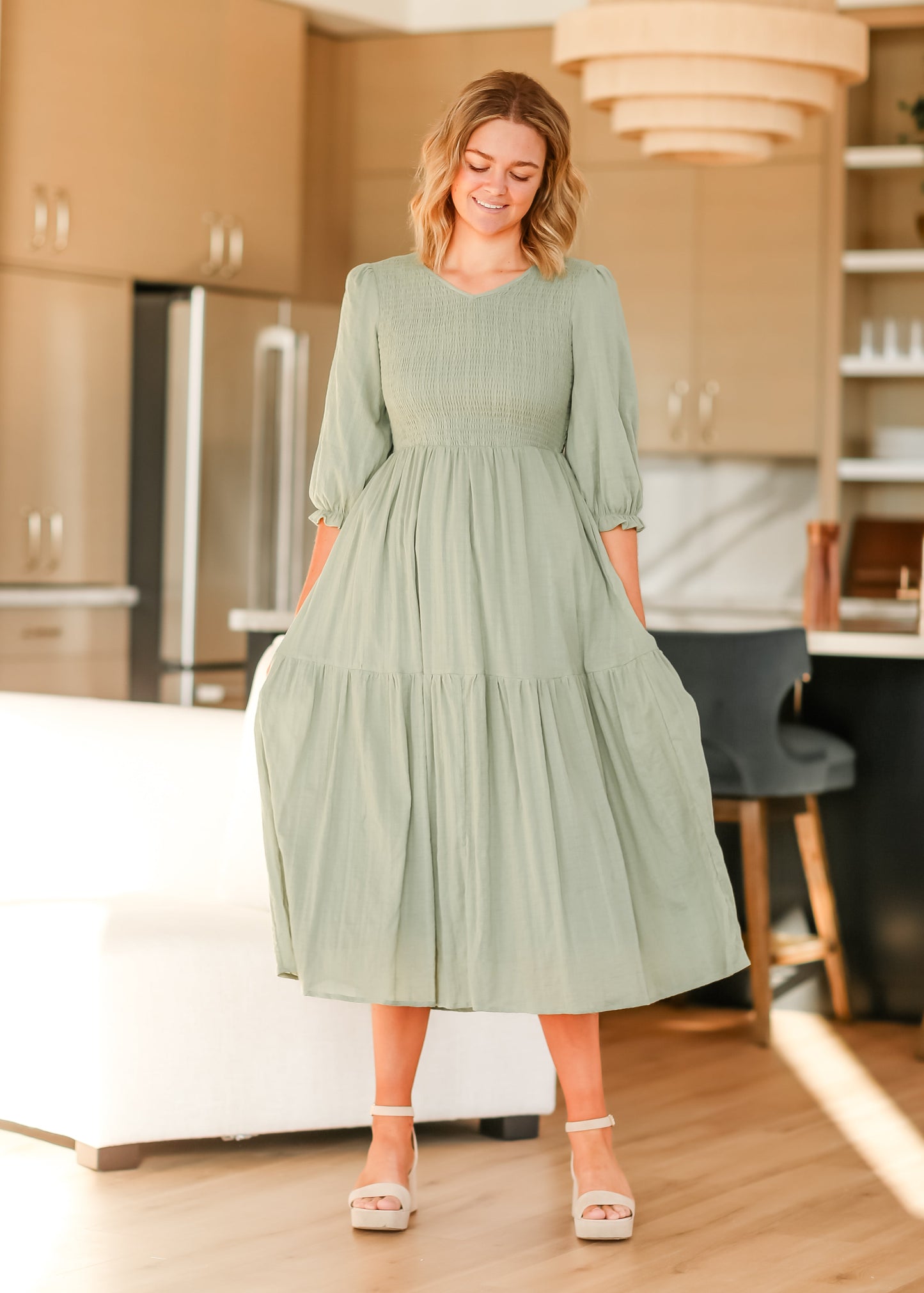 Flora Smocked Midi Dress - FINAL SALE