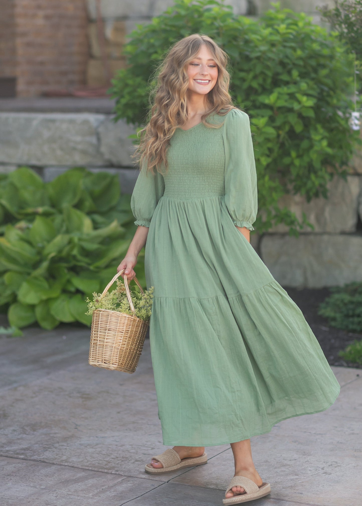 Flora Smocked Midi Dress - FINAL SALE