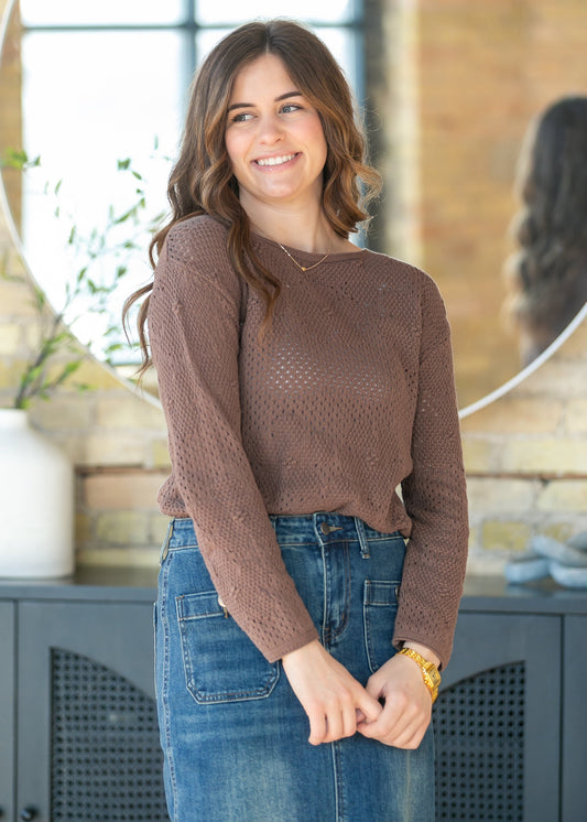 Floral Crochet Pullover Sweater