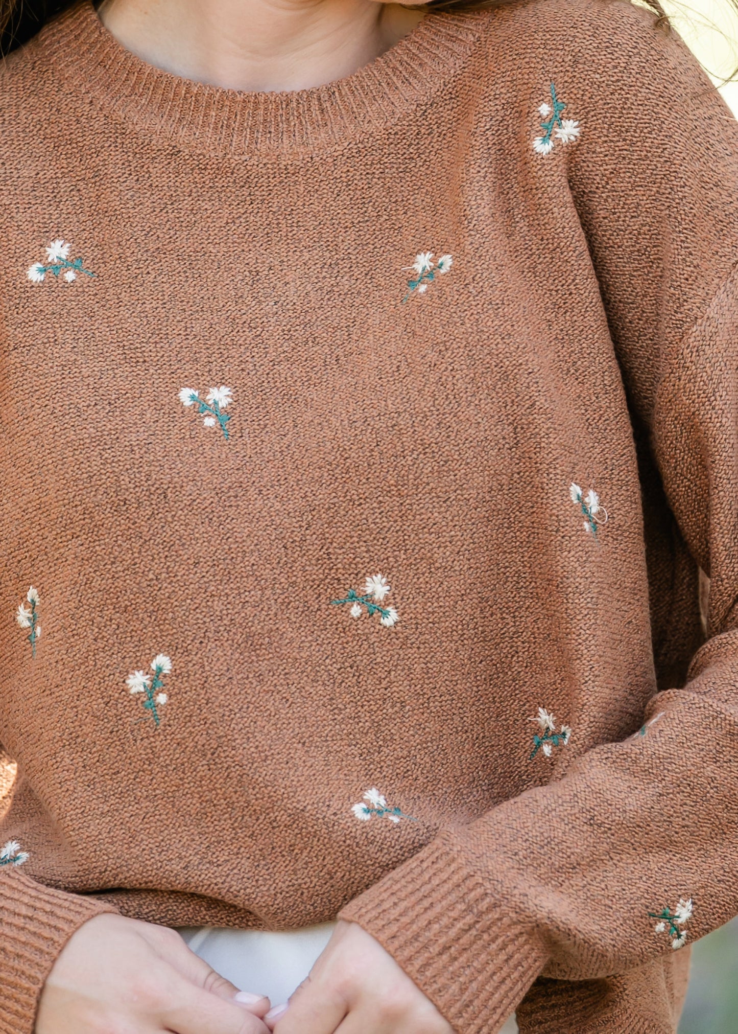 Floral Embroidered Sweater