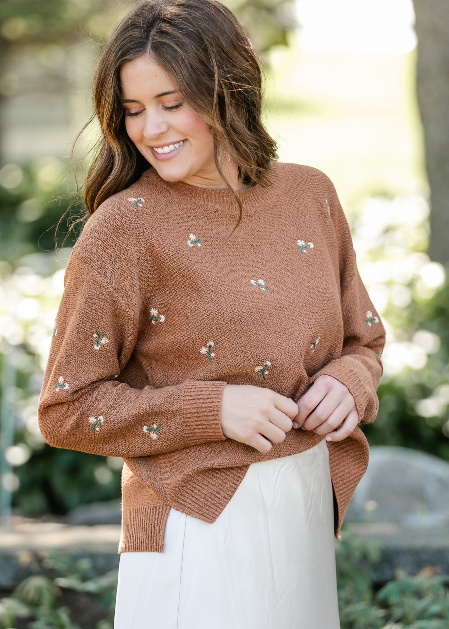 Floral Embroidered Sweater
