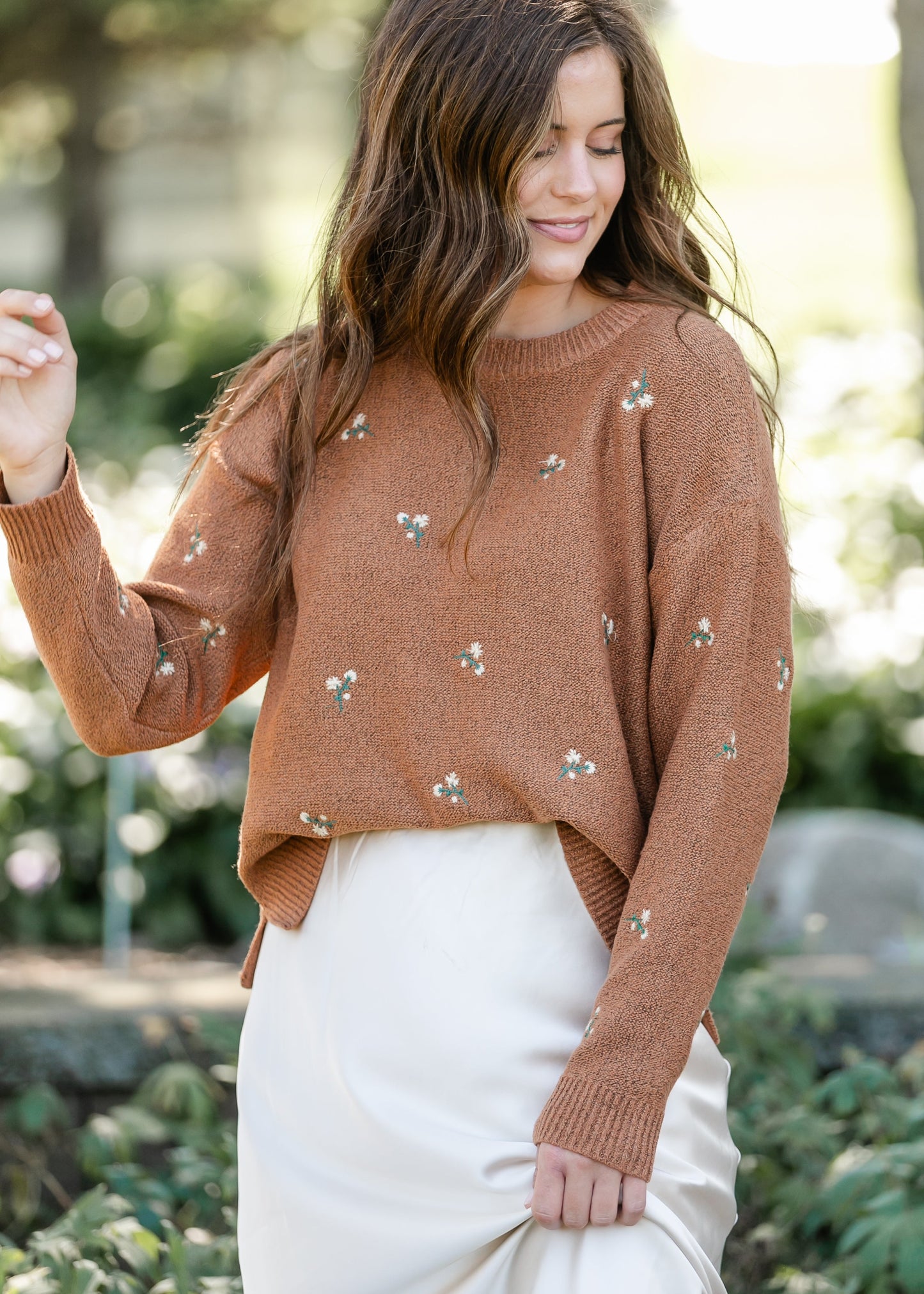 Floral Embroidered Sweater
