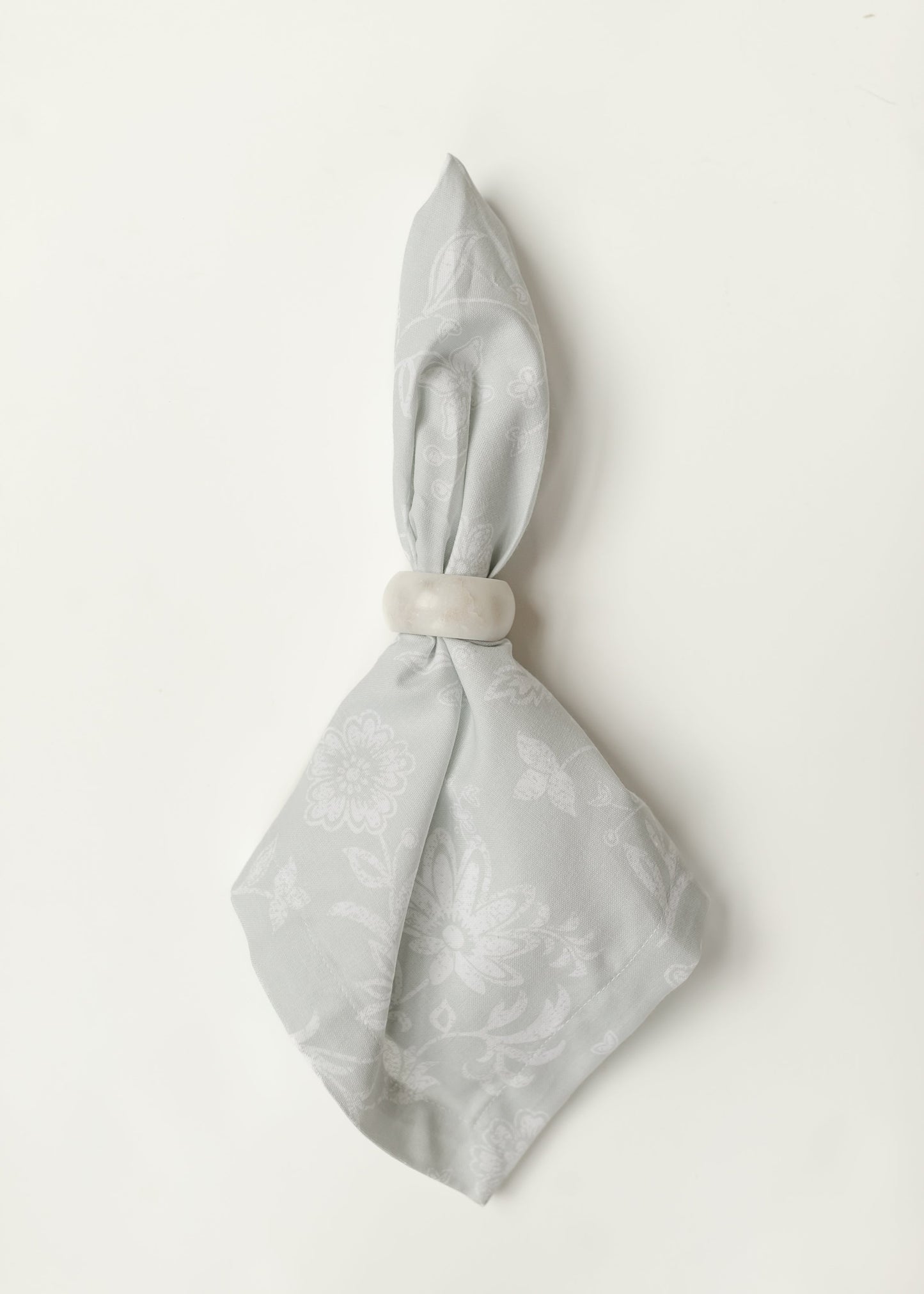Floral Gray Cloth Napkins - FINAL SALE