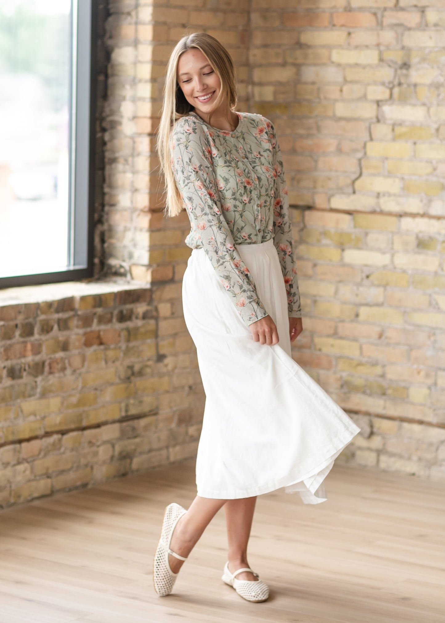 Floral Mesh Button Cardigan - FINAL SALE
