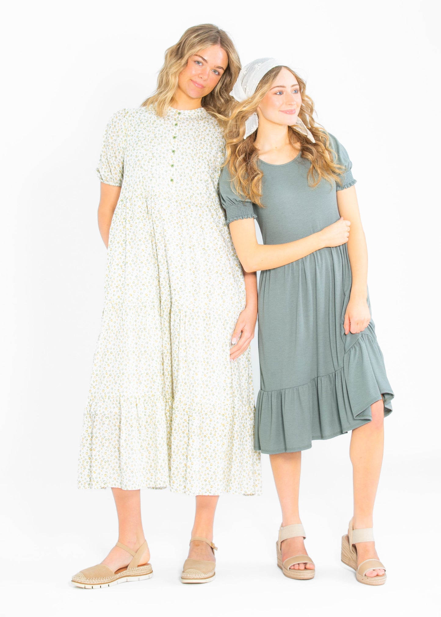 Floral Pintuck Button Front Maxi Dress - FINAL SALE