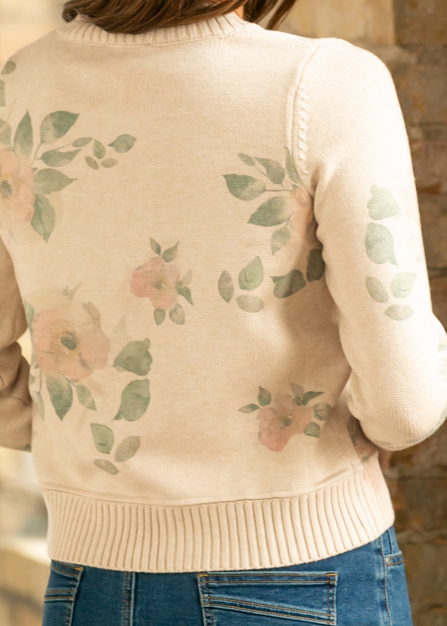 Floral Print Button Up Cardigan