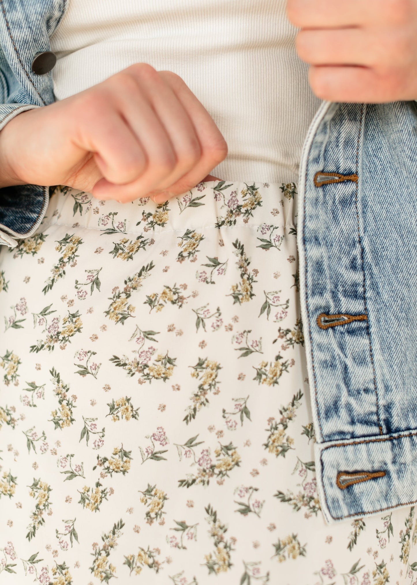 Floral Print Handkerchief Midi Skirt - FINAL SALE