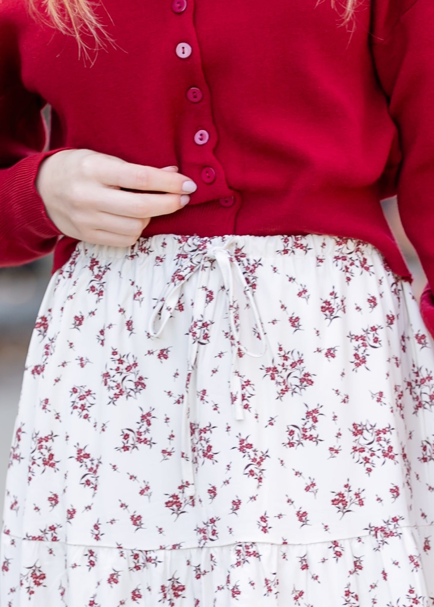 Floral Print Tiered Maxi Skirt - FINAL SALE
