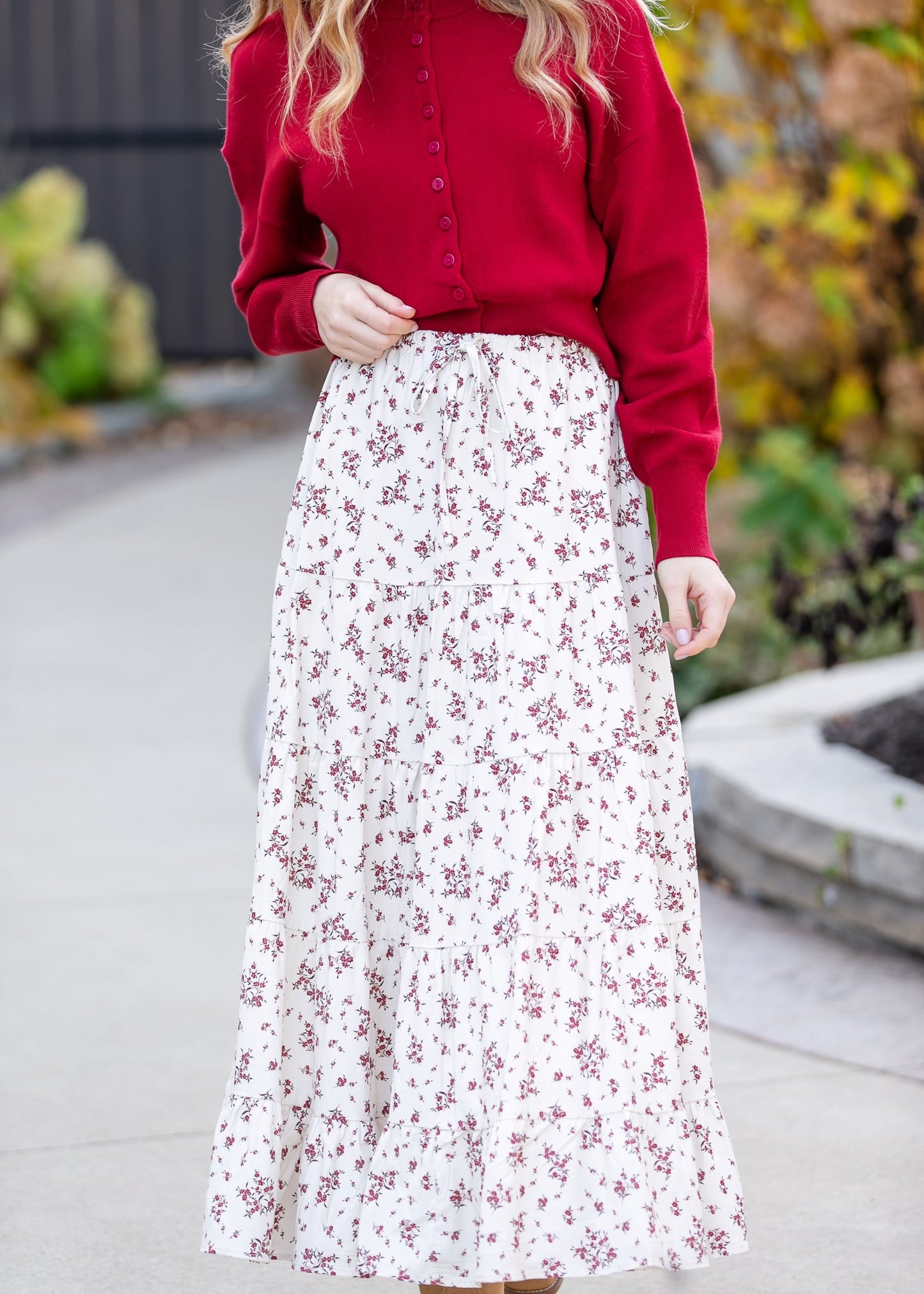 Floral Print Tiered Maxi Skirt - FINAL SALE