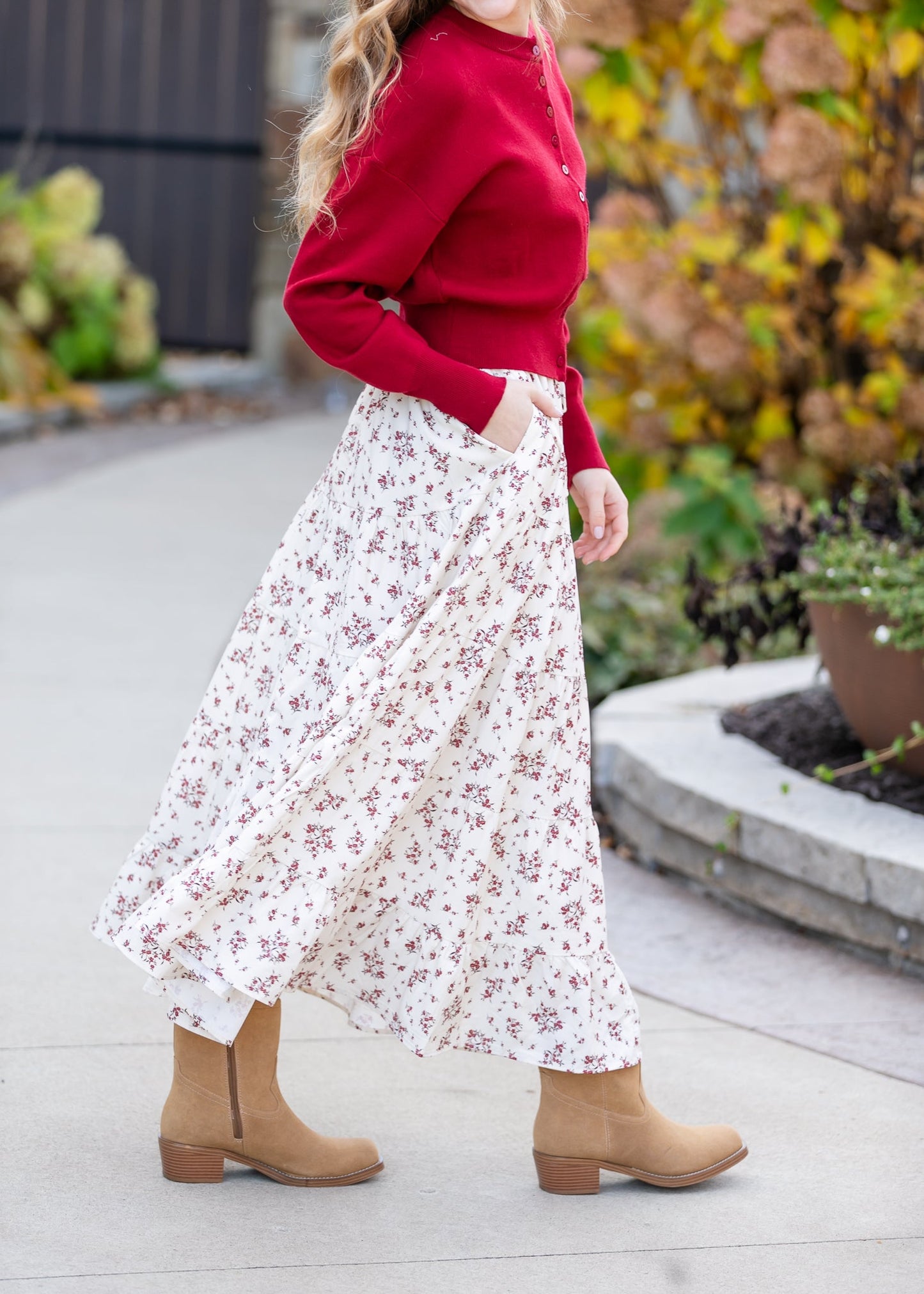 Floral Print Tiered Maxi Skirt - FINAL SALE