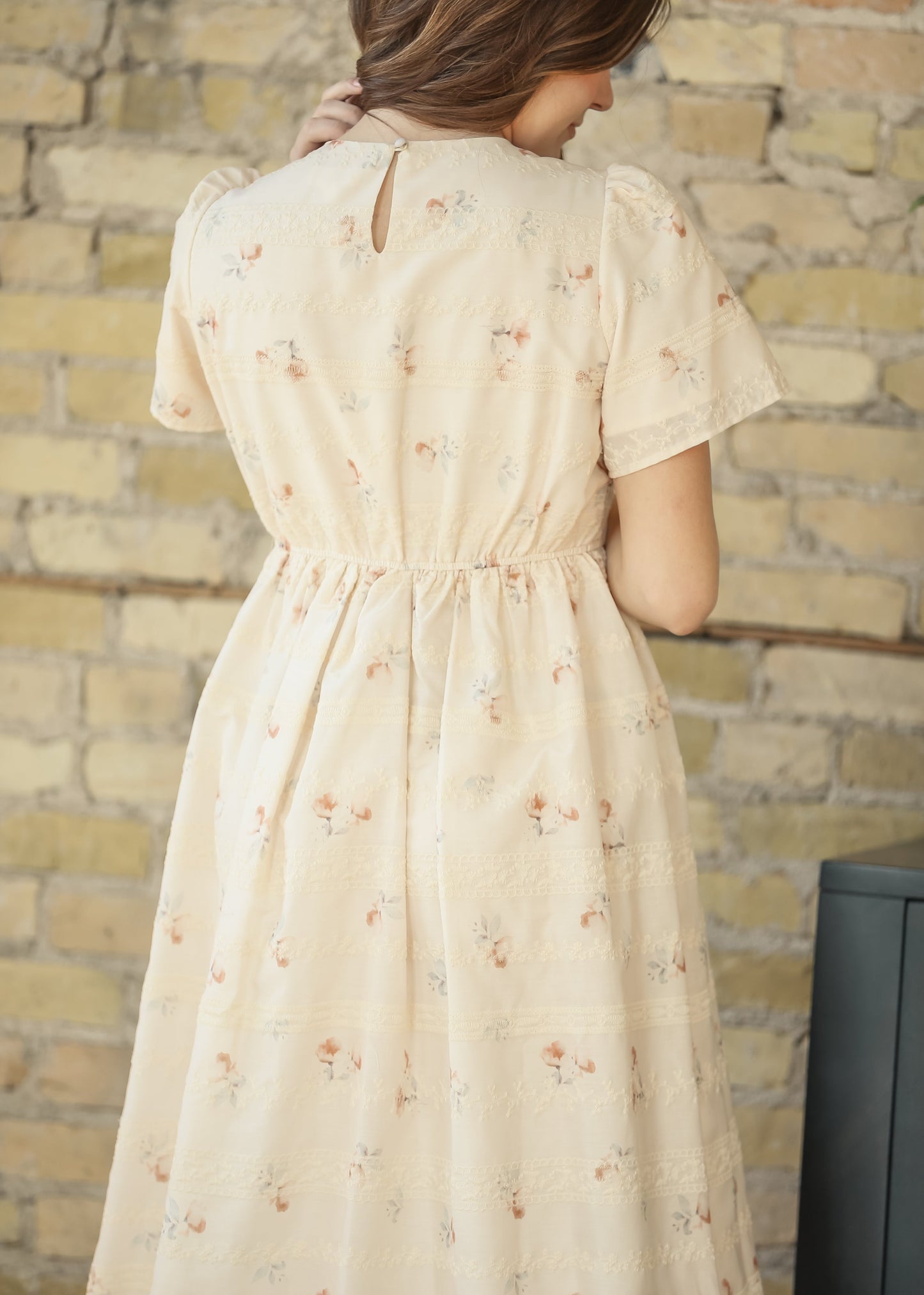 Floral Printed Embroidered Maxi Dress