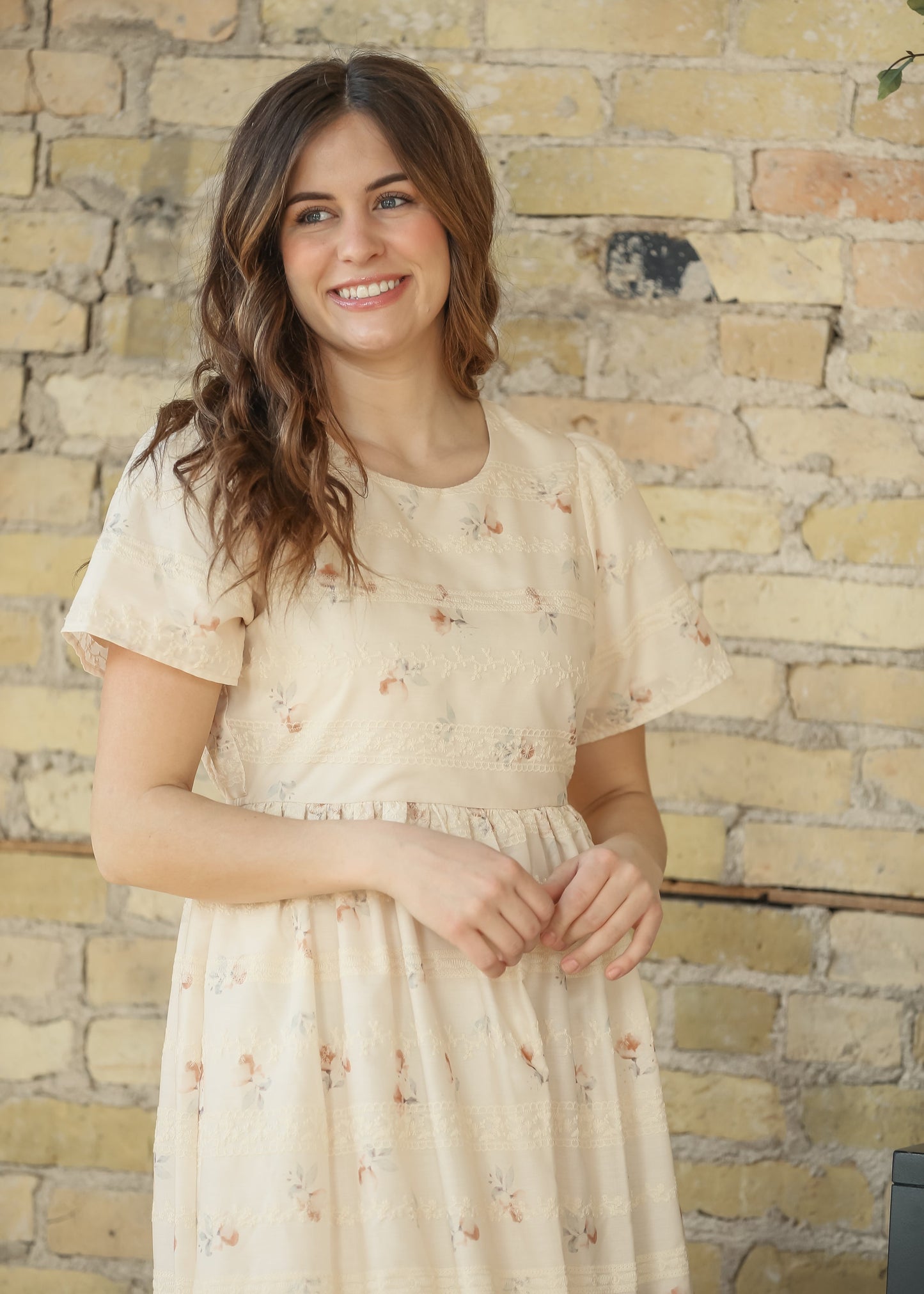 Floral Printed Embroidered Maxi Dress