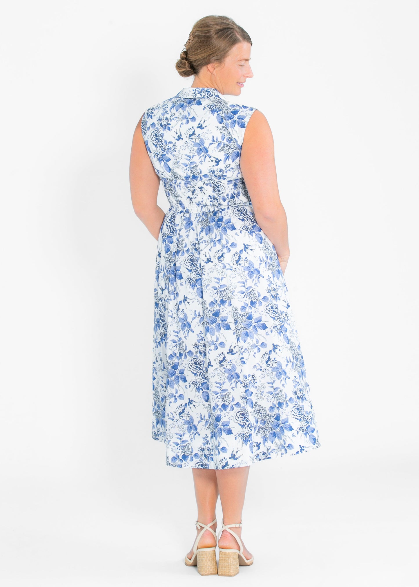 Floral Smocked Half Zip A-line Dress - FINAL SALE