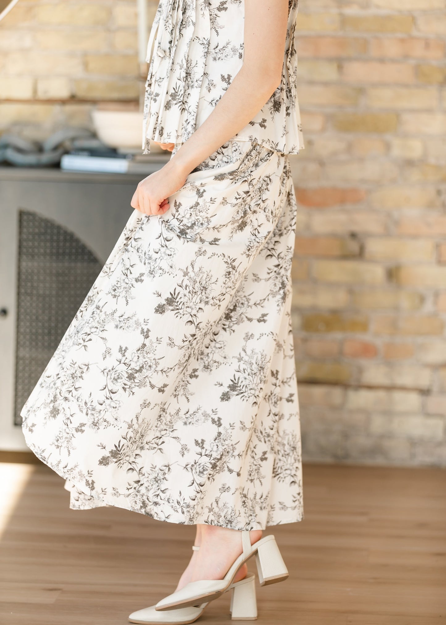 Floral Toile Skirt Set