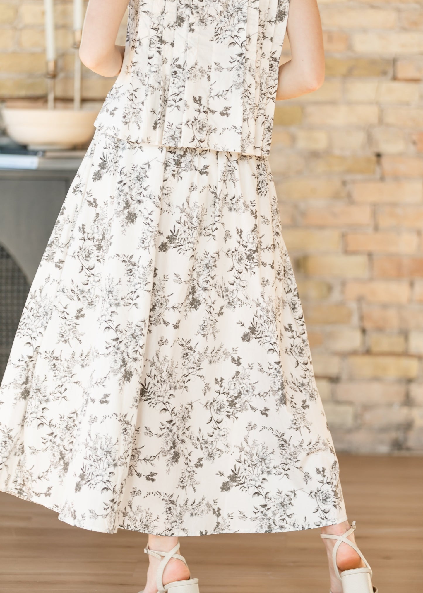 Floral Toile Skirt Set