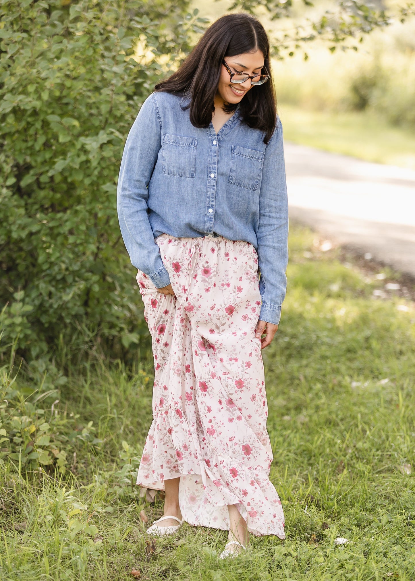 Floral Waist Tie Maxi Skirt - FINAL SALE