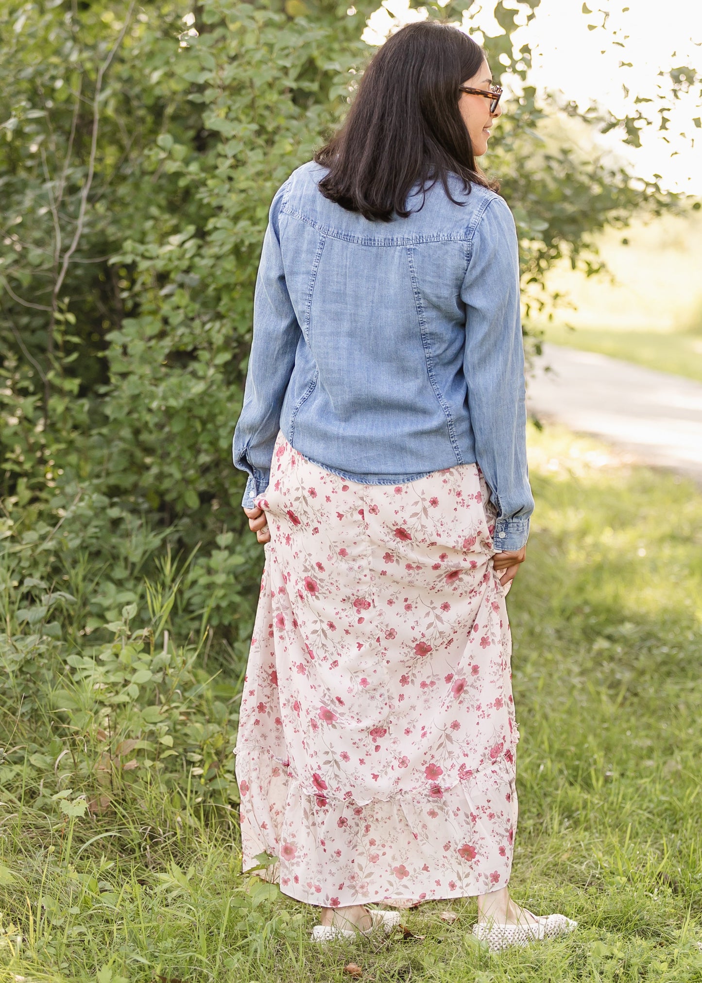 Floral Waist Tie Maxi Skirt - FINAL SALE