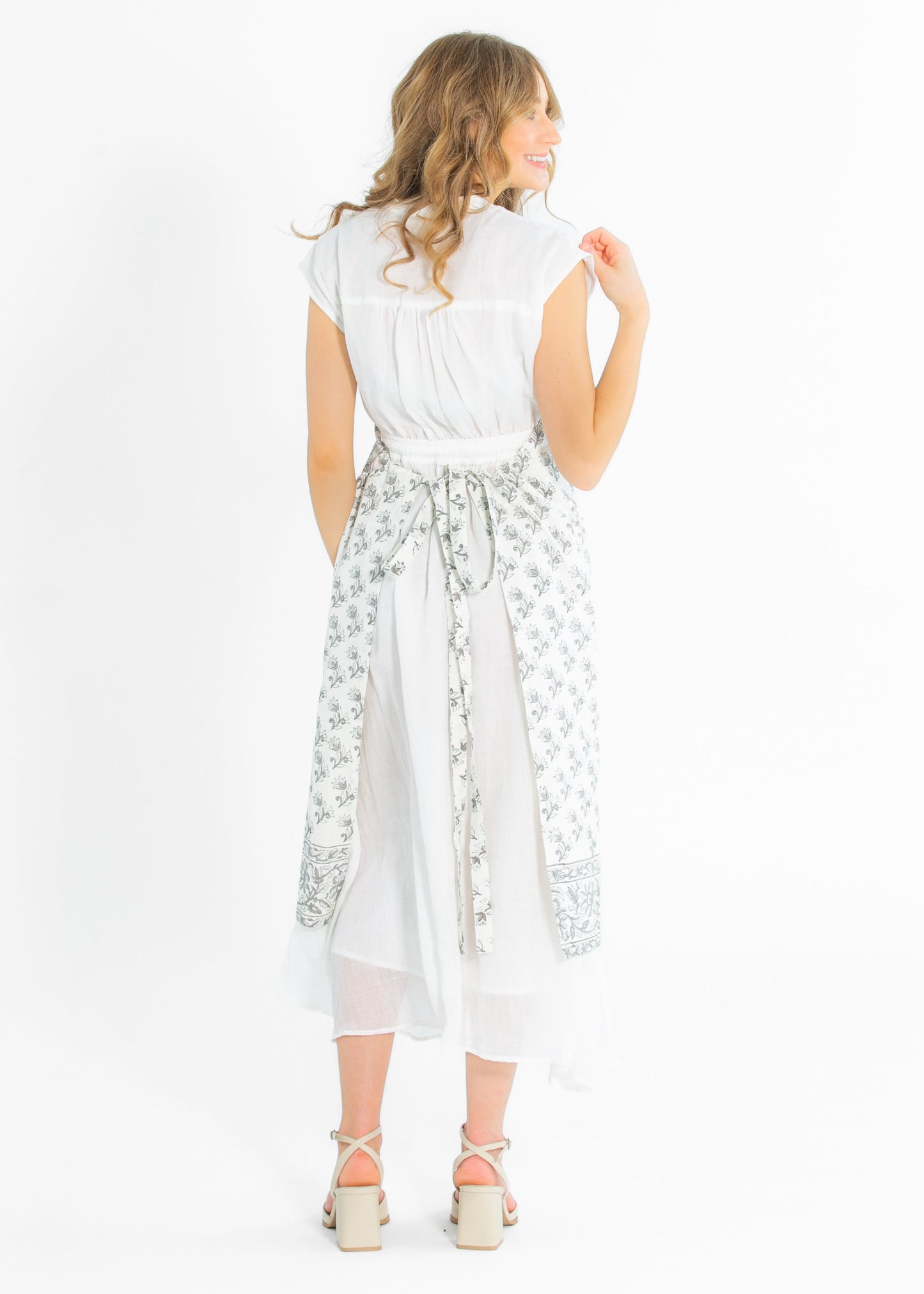 Floret Block Print Apron