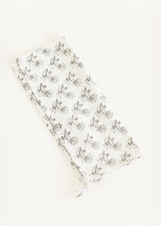 Floret Block Print Dishtowel - FINAL SALE