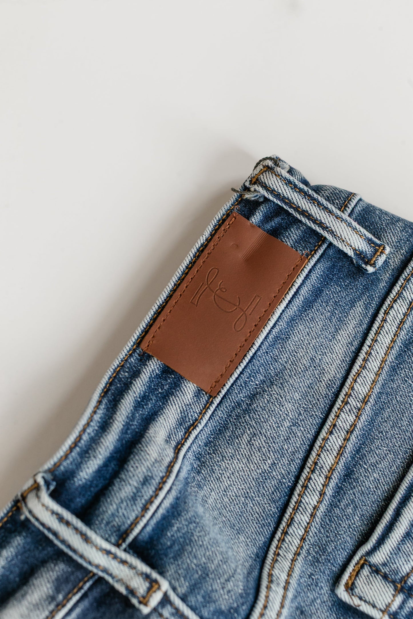 Frankie Medium Wash Denim Midi Skirt