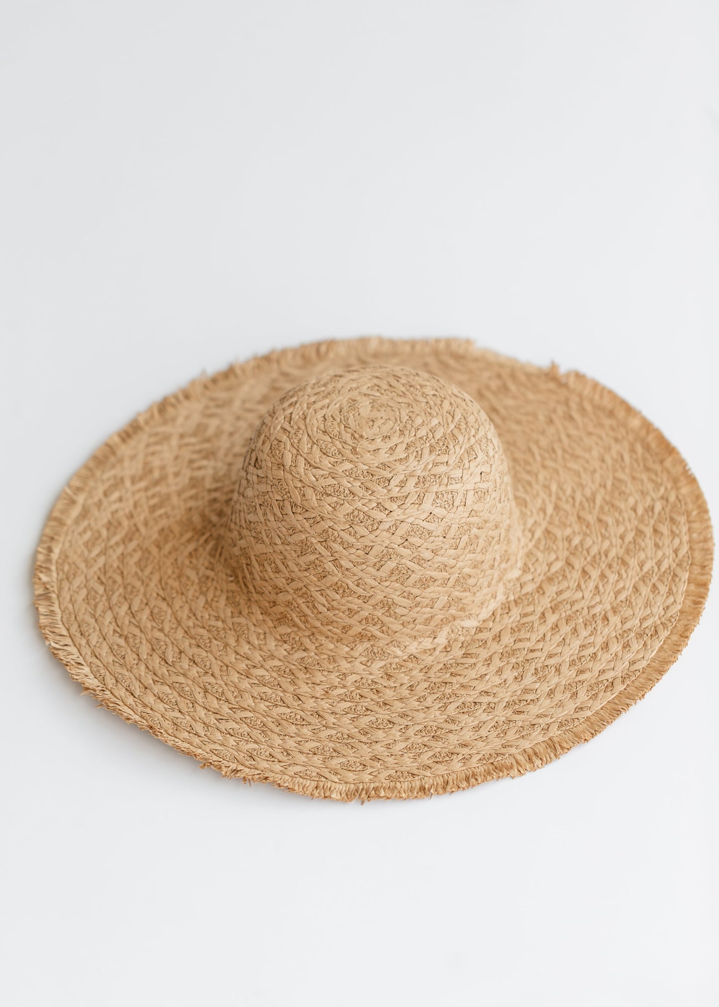 Frayed Straw Floppy Sun Hat - FINAL SALE