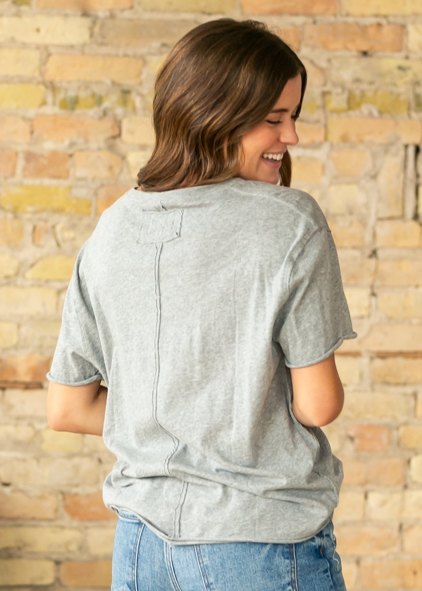 Free People® Gray Nina Tee