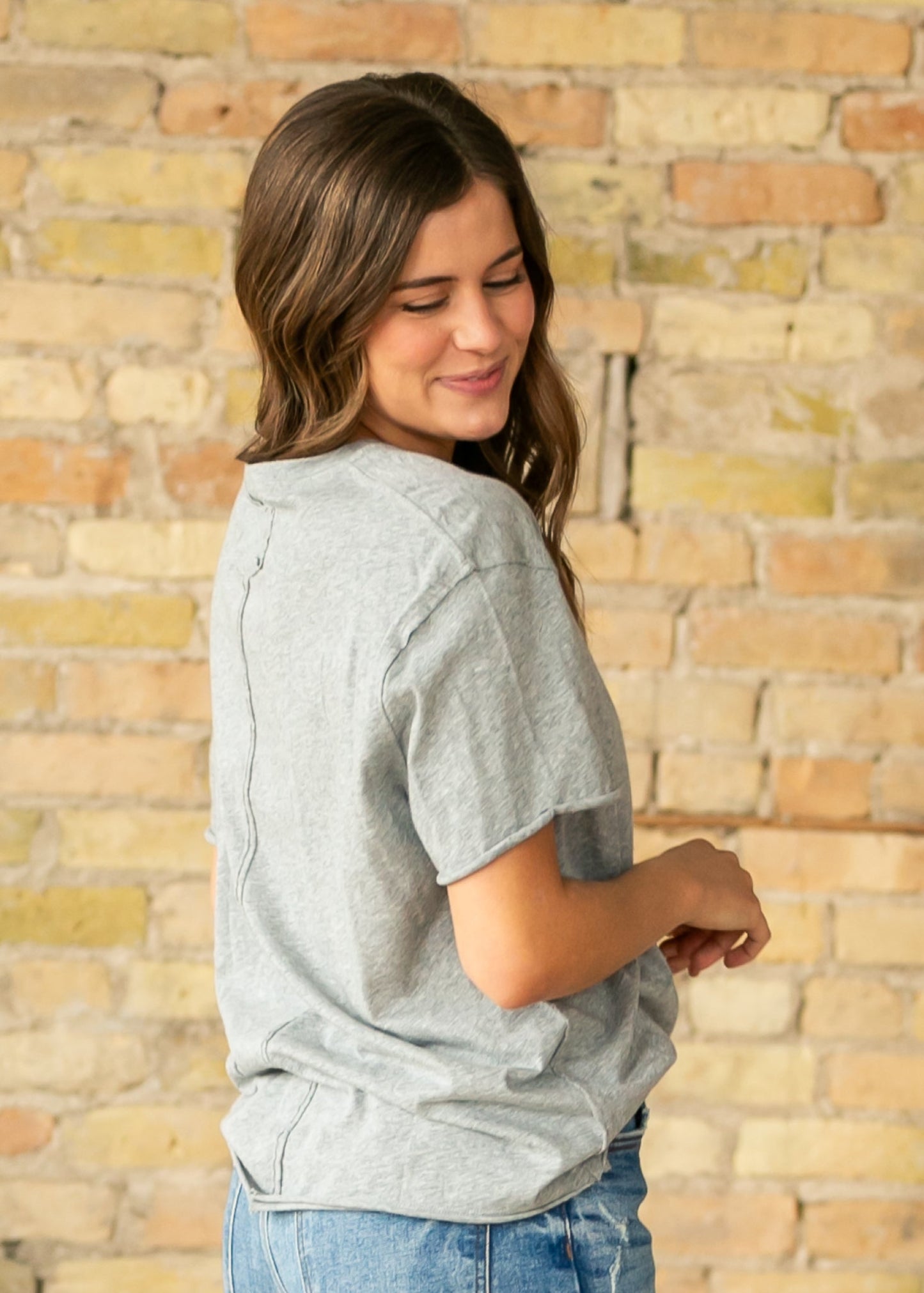 Free People® Gray Nina Tee