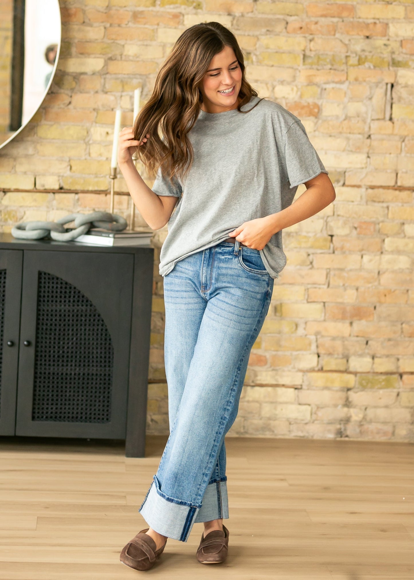Free People® Gray Nina Tee