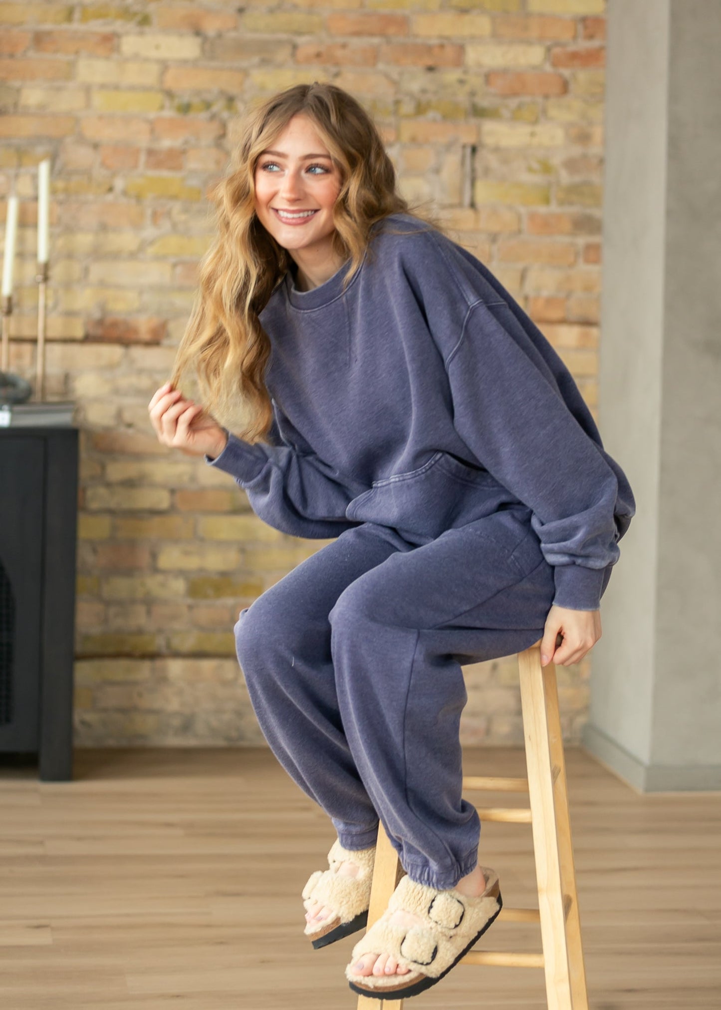 Free People® Navy Slow it Down Pullover