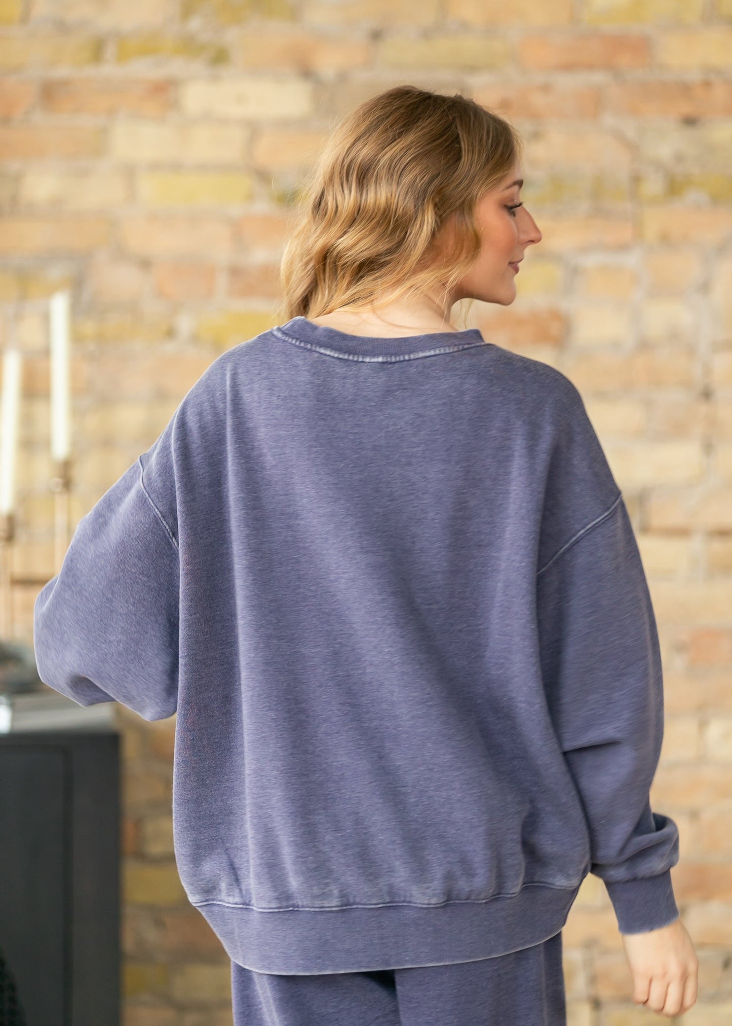 Free People® Navy Slow it Down Pullover