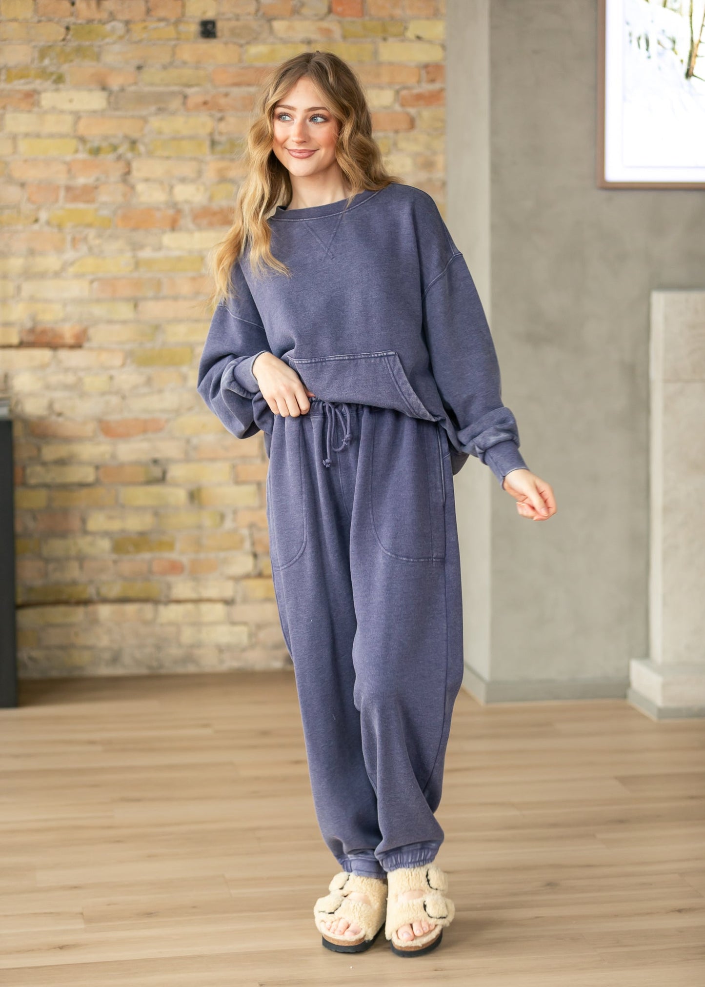 Free People® Navy Slow it Down Pullover